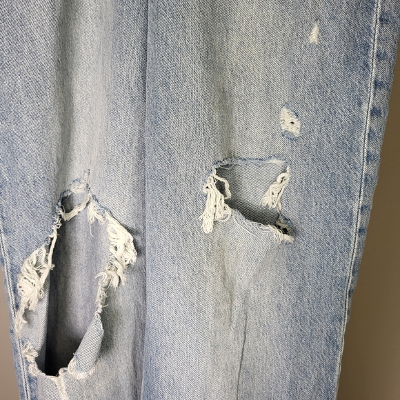 H&M | & Denim 90's Baggy Jeans Distressed Ultra High Rise Jeans size 6 - Picture 5 of 12